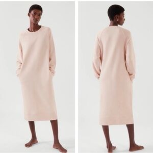 COS Soft Pink Oversized Cotton Sweatshirt